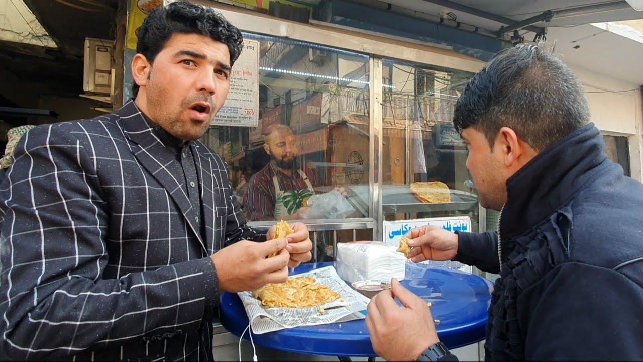 بولانی پزی افغان در دهلی هند   بولانی وطنی چتنی عشقی