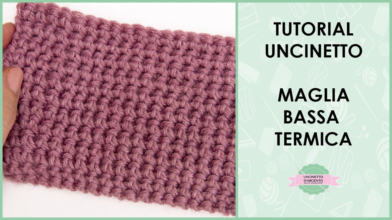 Maglia bassa termica ad uncinetto | Uncinetto d'Argento