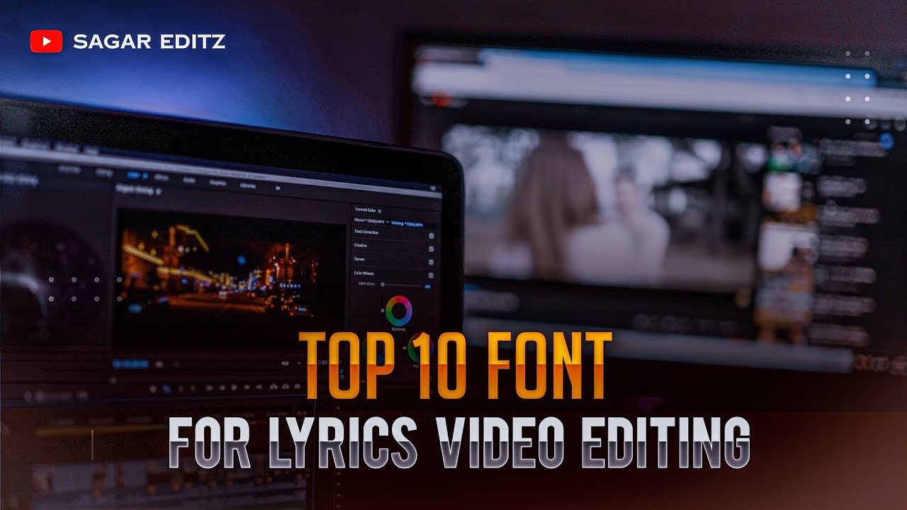 TOP 10 FONTS FOR LYRICS VIDEO EDITING || SAGAR EDITZ || #tranding #viral #lyrics #textediting