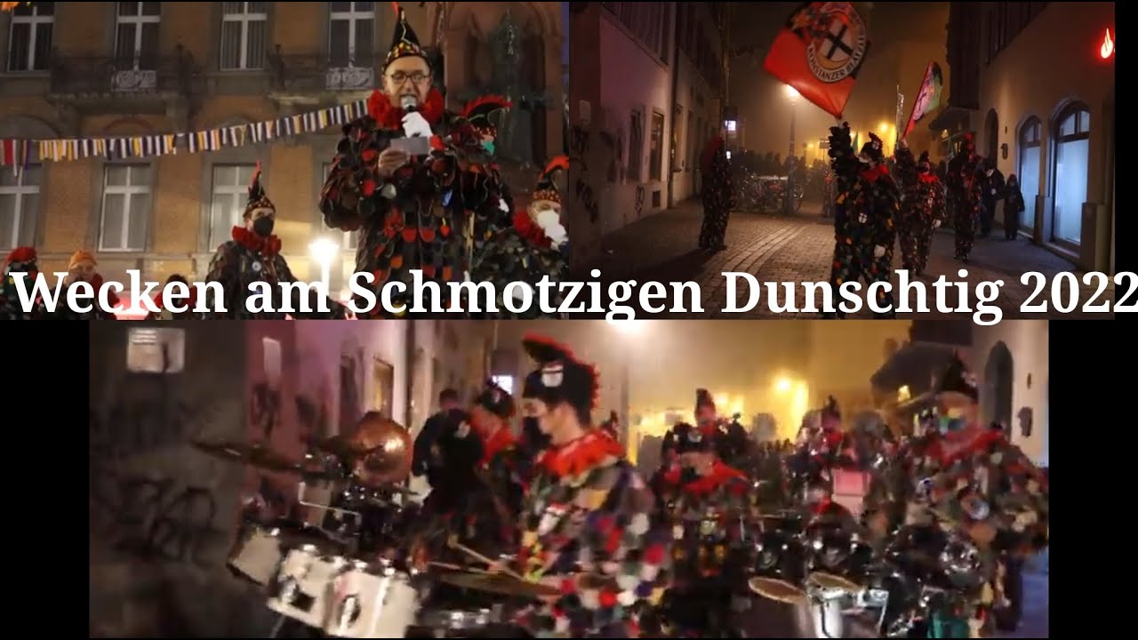 Blätzlebuebe-Zunft: Fanfarenzug & Büeble Musik @ Wecken am Schmotzigen Dunschtig 2022