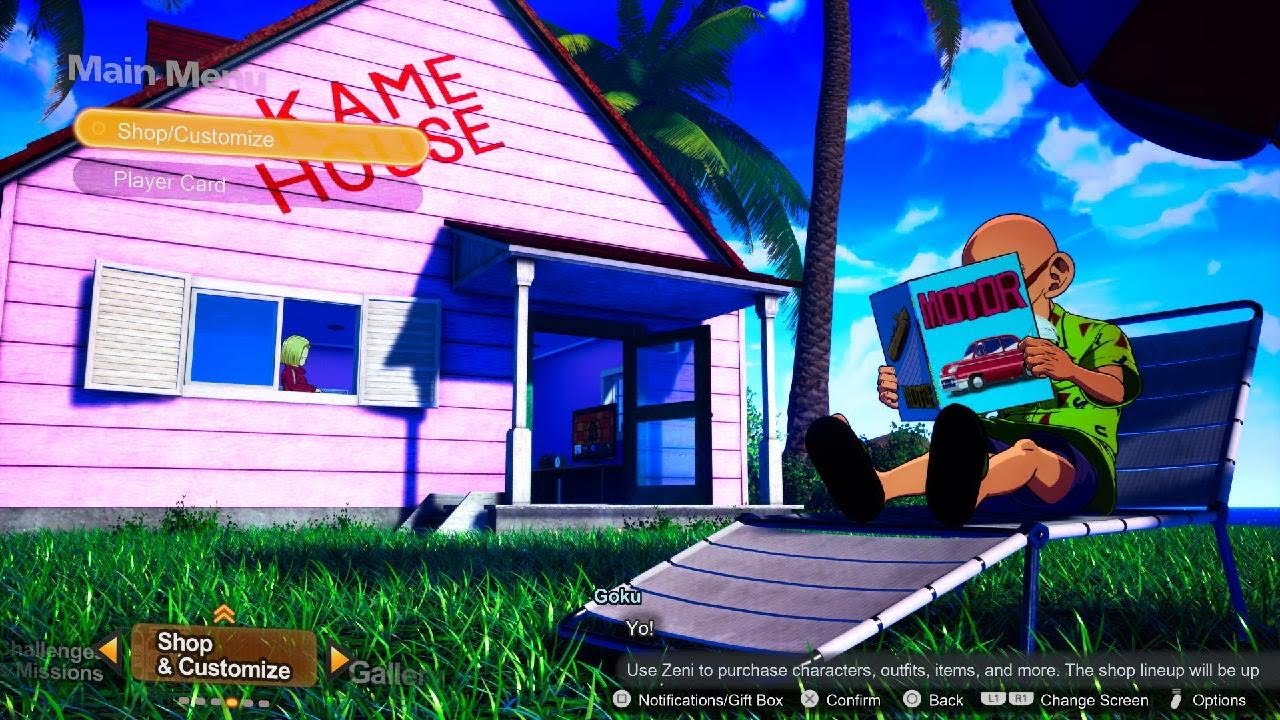 All the items I bought so far at Kame House - DRAGON BALL: Sparking! ZERO