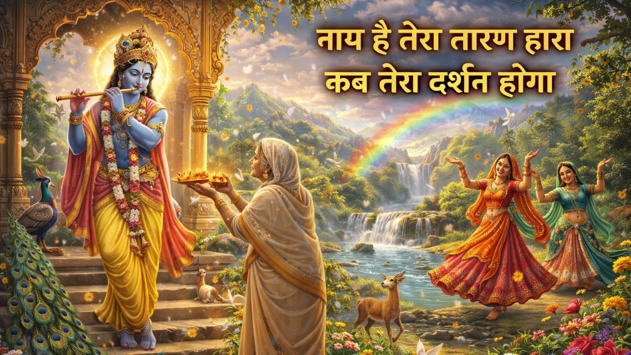नाम है तेरा तारण हारा | कब तेरा दर्शन होगा | Shri Krishna Bhajan 🌈🙏 #krishanbhajan #krishan