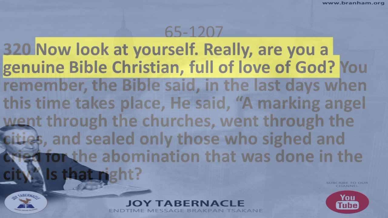 Soul Check With Bro Branham