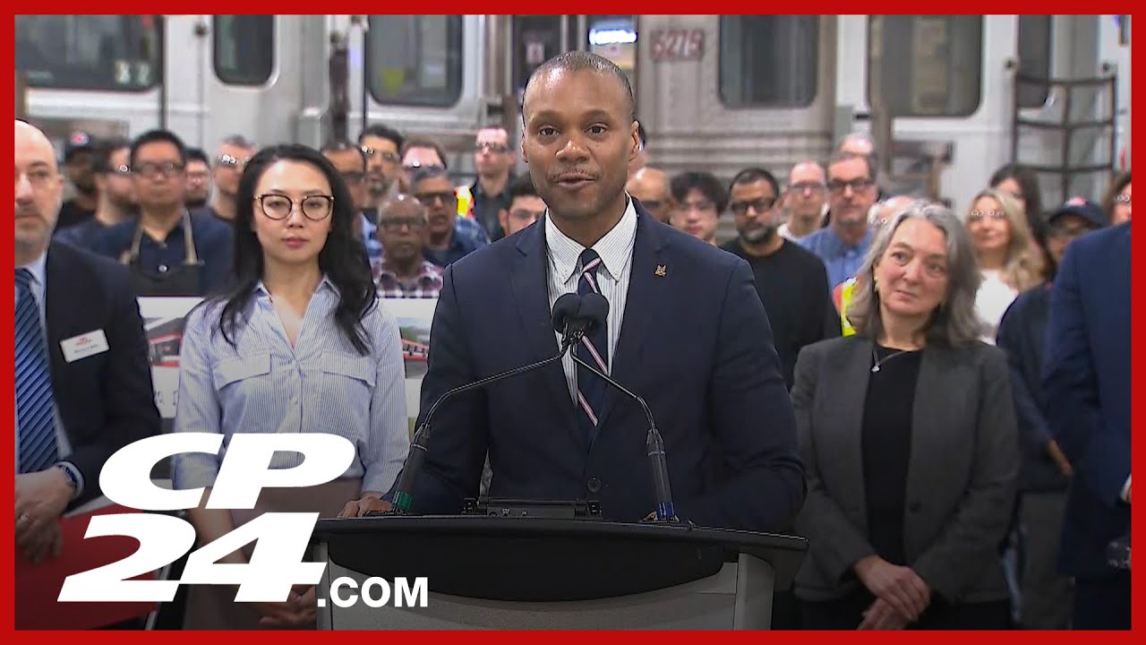 Officials with the TTC announce 'major step' with new trains for Line 2