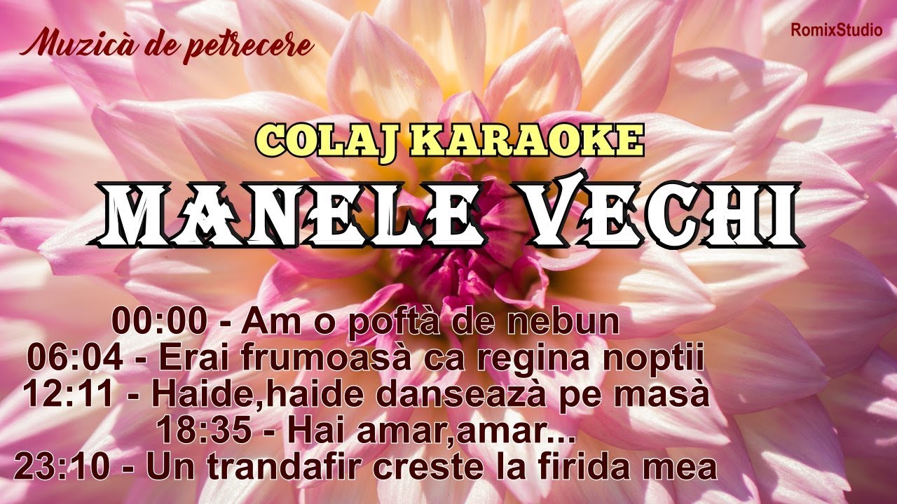 2024 🌟 COLAJ KARAOKE 🎶 MANELE VECHI 🔥 Program de manele indragite de altadata 🏆 Negative cu Versuri