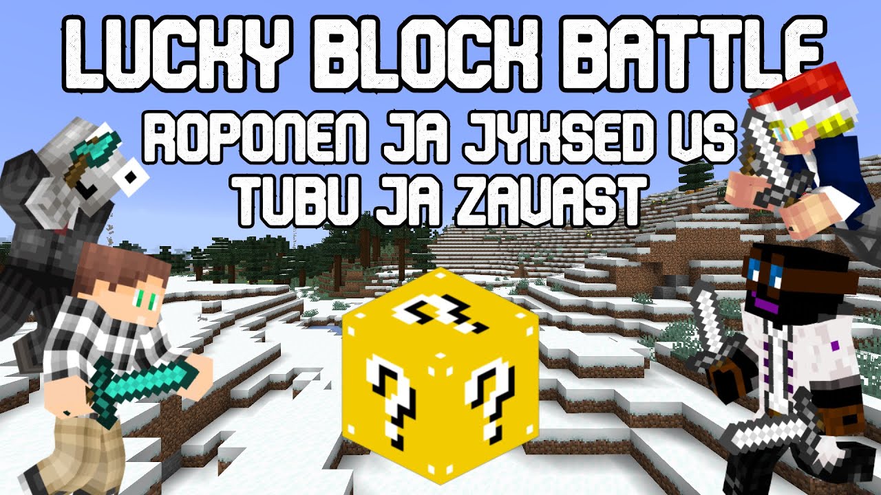 Kun Jyksedi, Roponen, Zavast Ja Tubu Pitää Suomen Suurimman Lucky Block Battlen Koskaan