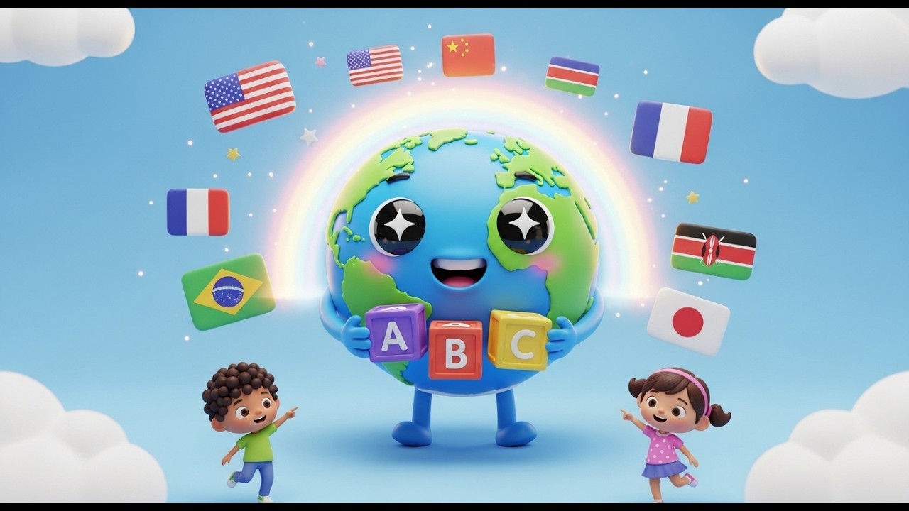 ABC Countries for Children - Learn Alphabet with Countries and Flags for Toddlers & Kids