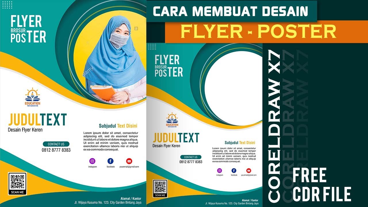 Cara Membuat Desain Flyer - Poster di CorelDraw | Free CDR