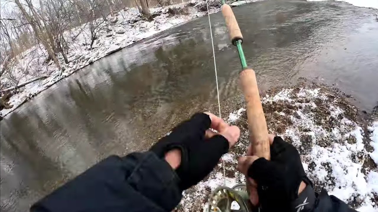 #3 Pesca de trucha brown con clima extremo en Wisconsin 