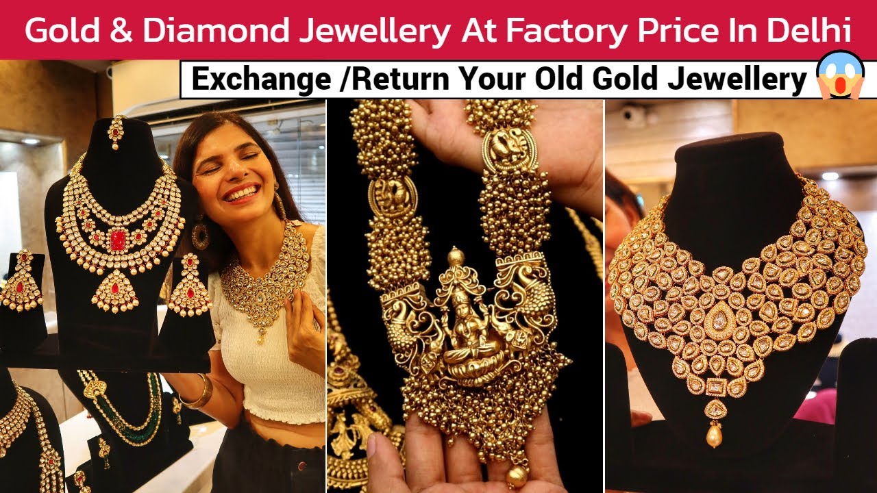 Gold & Diamond Wedding Jewellery Shopping At Affordable Price In Delhi | Bridal Choker Set & Rings