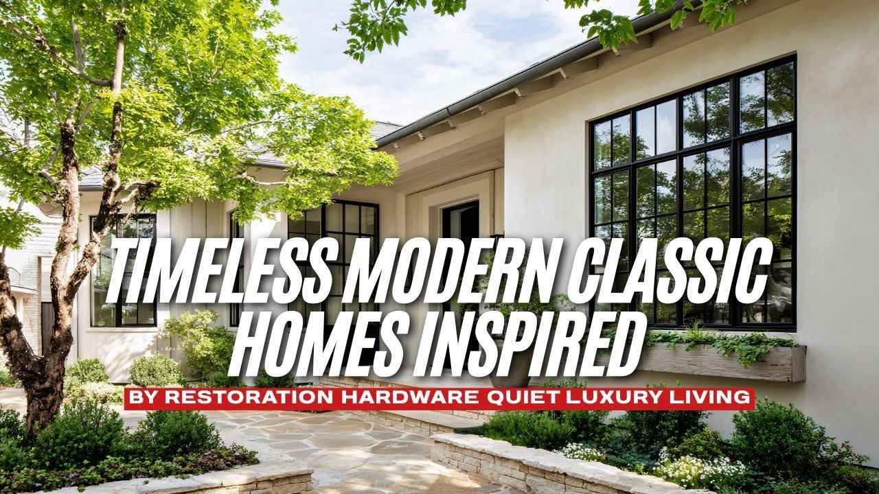 Вневременные дома в стиле современной классики, вдохновленные продукцией Restoration Hardware. Сп...