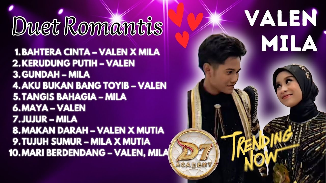 ALBUM VALEN-MILA (MILEN) | DUET ROMANTIS DA7 ‼️BAHTERA CINTA - MARI BERDENDANG