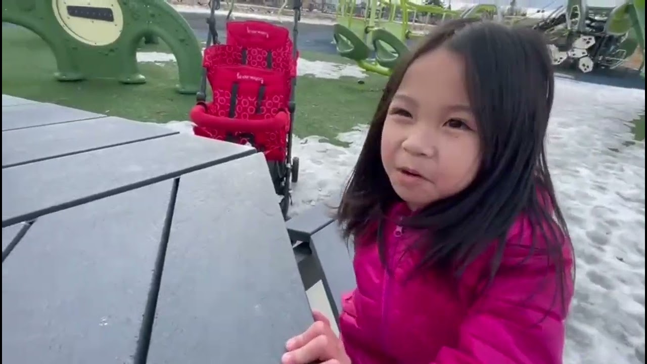 Kids Having Fun at Tuxedo Park Playground | NW Calgary Winter Day (+4&deg;C) ❄️🌤️