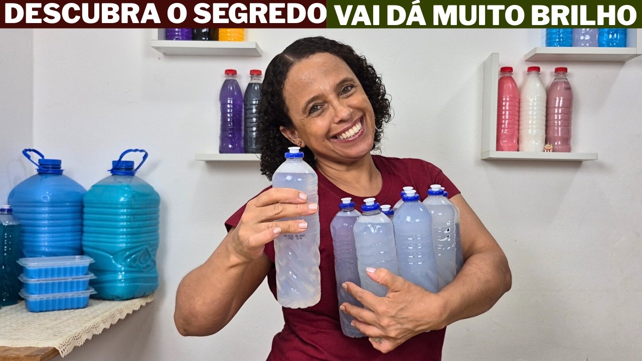 Descubra o Segredo de Fazer Detergente pra Brilhar Tudo  - Com Ótimo Rendimento
