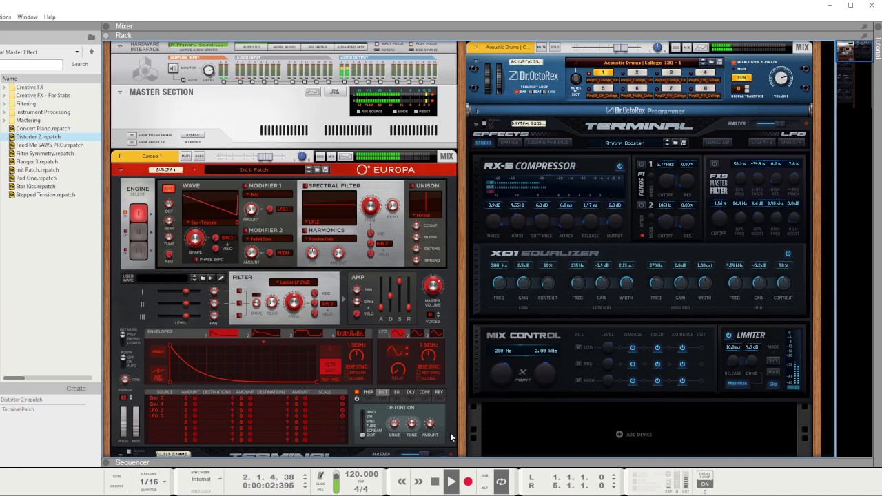 First live run of the TERMINAL Rack Extension by BASSGRID