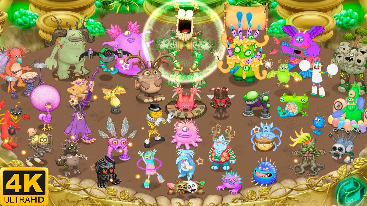 Gold Island - all Epic Monsters (My Singing Monsters) 4k