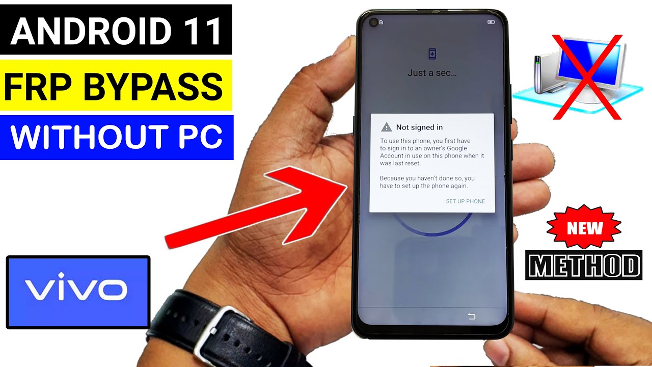 ANDROID 11 FRP BYPASS All ViVO Phones (New Trick Without PC) 🔥🔥🔥