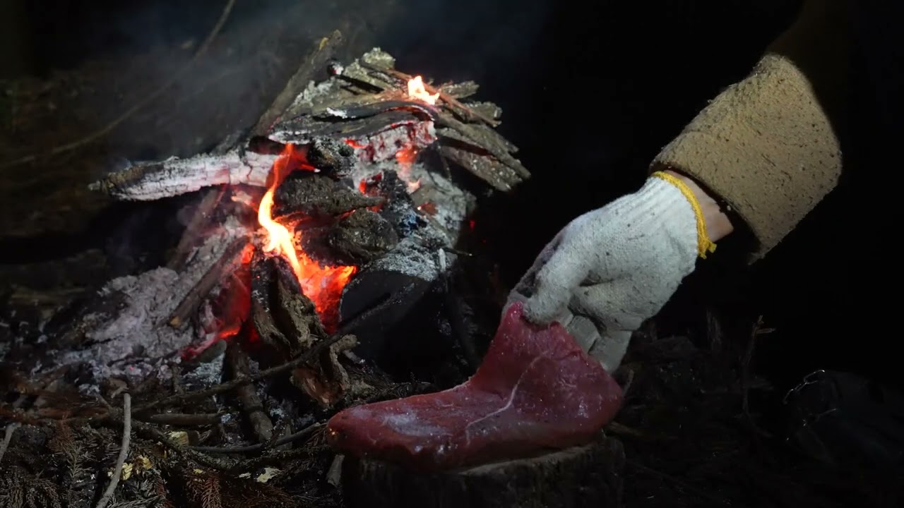 Searching the Backcountry, Fire and Steak | Winter Bushcraft