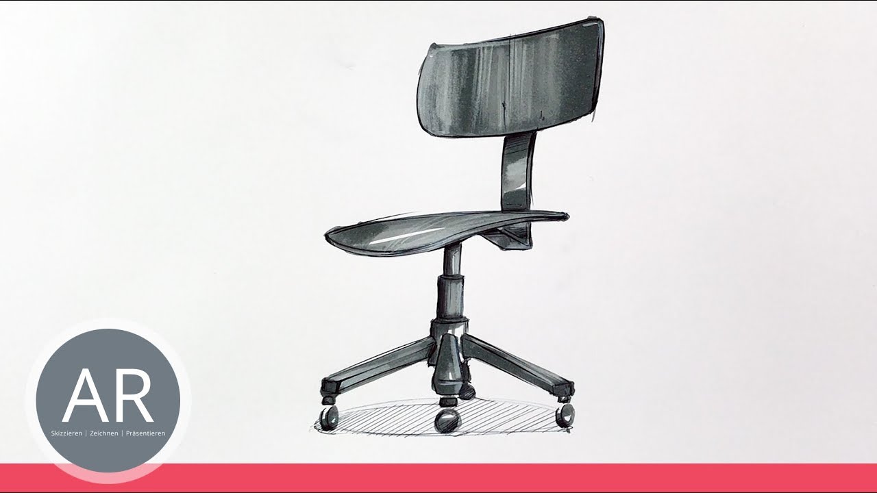 Produkt-Design-Zeichnungen. Möbel-Skizzen. Mappenvorbereitungskurs Produkt-Design