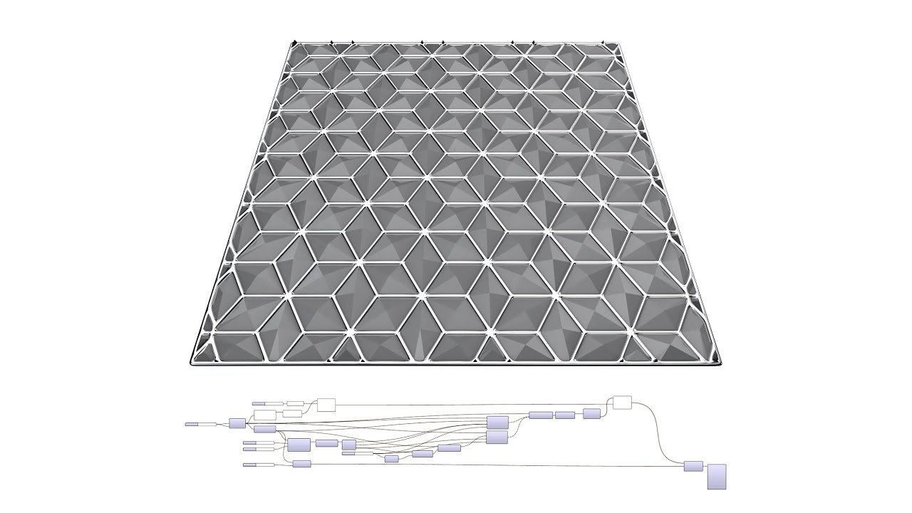 Rhombille Tiling Pattern Creating in Rhino and Grasshopper Parametric Architecture and Design