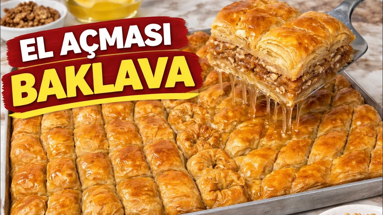 1HAMURDAN 3 ÇEŞİT EL AÇMASI BAKLAVA KIYIR KIYIR TAM ÖLÇÜDE 💯