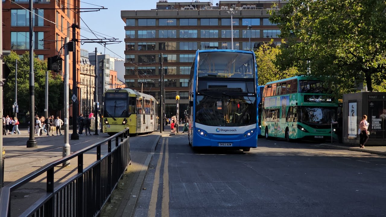 Buses & Trams in Manchester | Piccadilly Gardens | September 2024