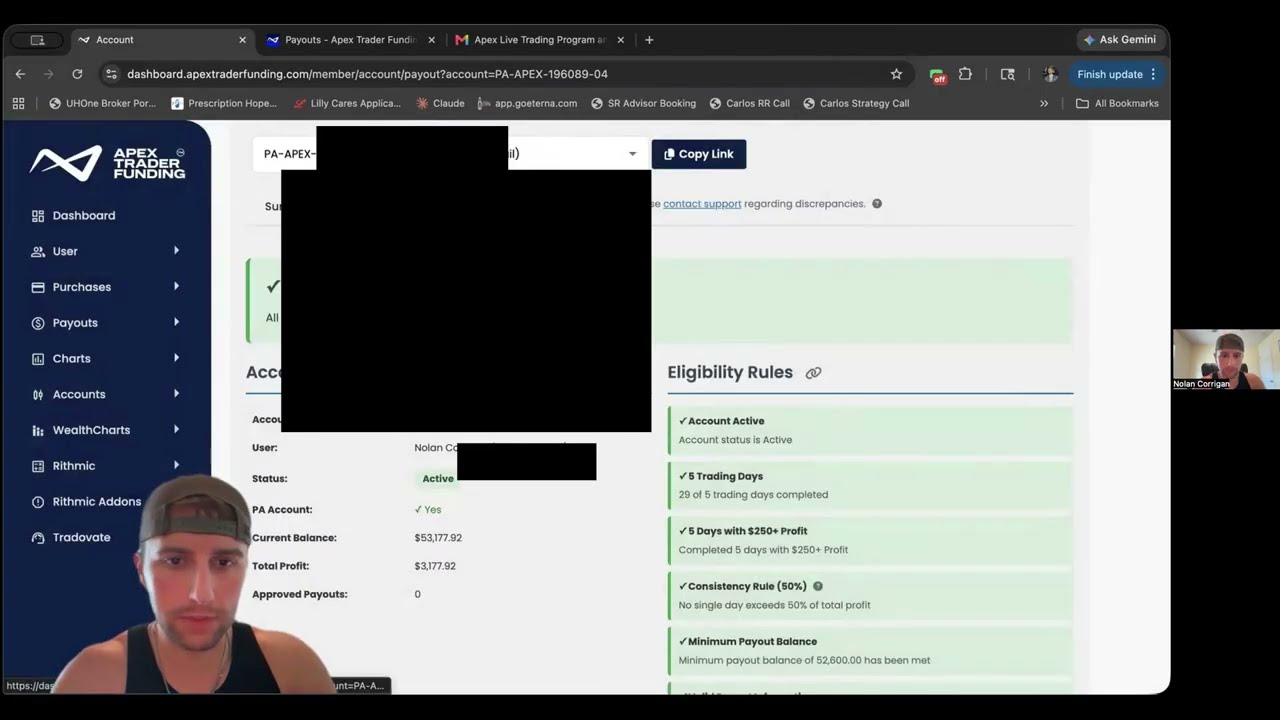 Requesting a $4,500 Payout From Apex Trader Funding (Here's Why I Didn't Wait For The Max)