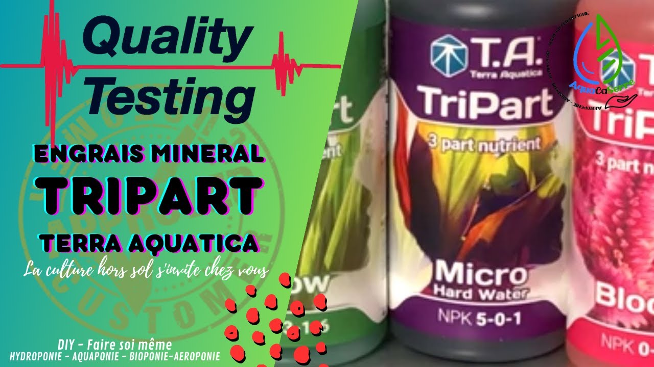 SOLUTION NUTRITIVE MINÉRALE HYDROPONIQUE - TriPart Nutriments