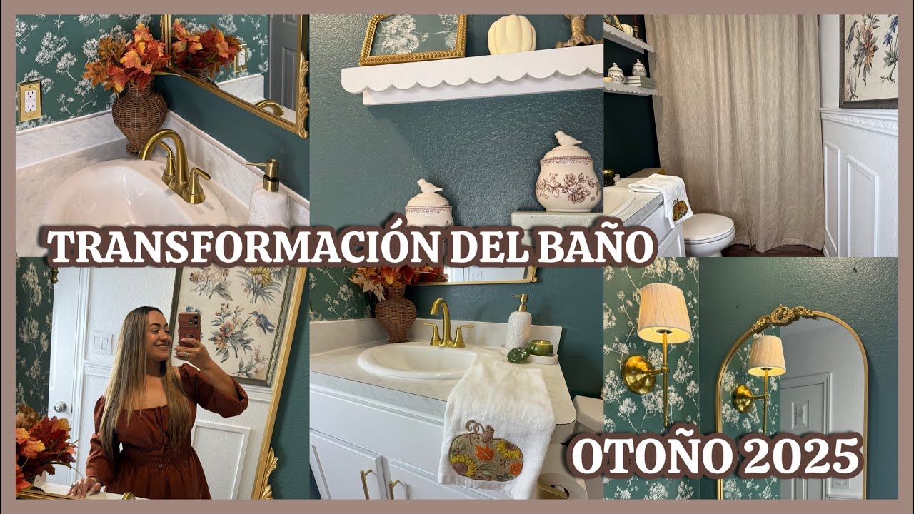 TRANSFORMACIÓN Y DECORACION DEL BAÑO DE VISITAS 🍂 OTOÑO  2025