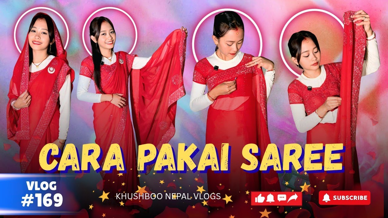 #vlog169😍CARA PAKAI SAREE DAN TIPS BUAT PEMULA 🥻🥰🇳🇵🇮🇩