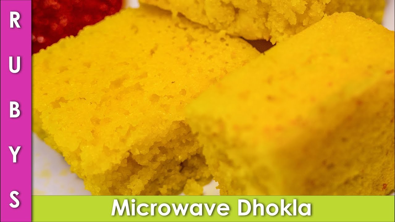 Microwave Dhokla Recipe 3 Minutes Super Easy Dhokra in Urdu Hindi Perfect of Kids - RKK