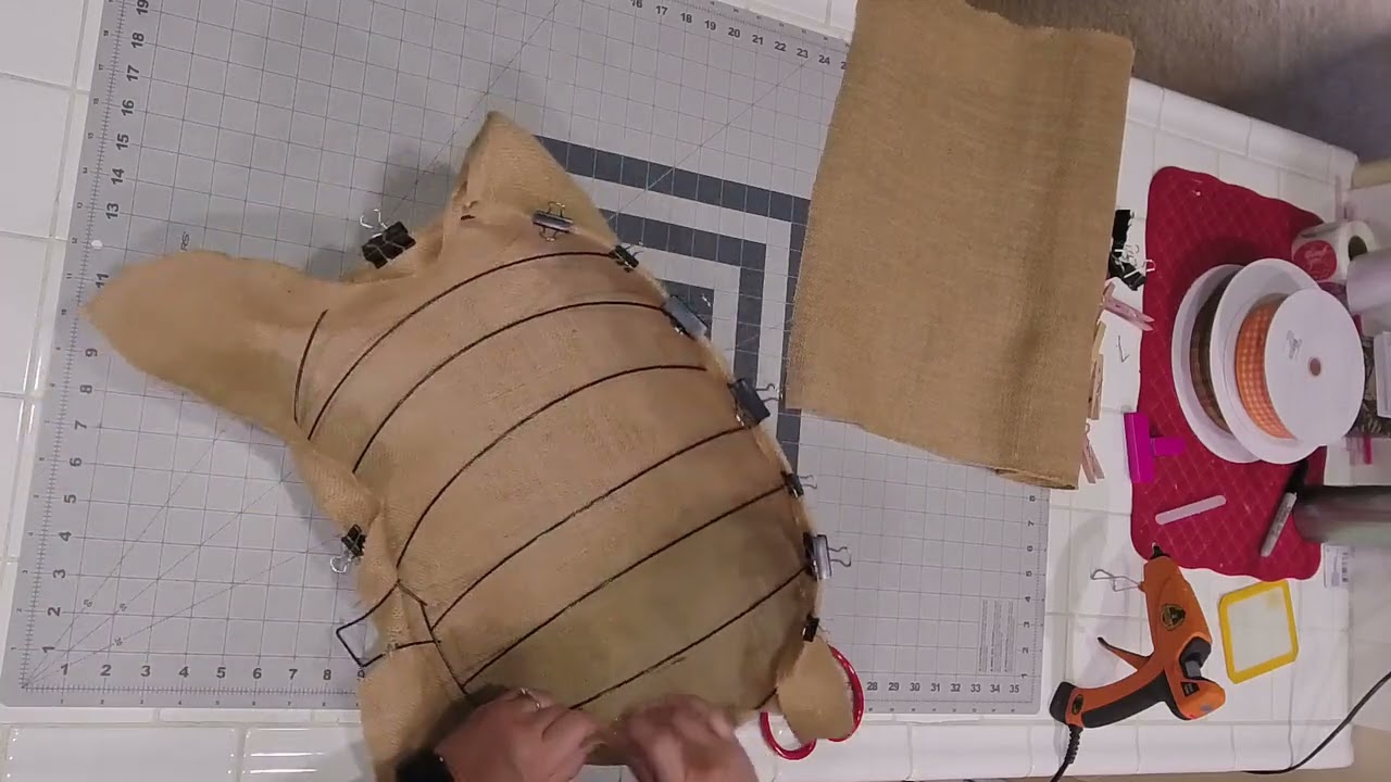 How to Make a 3D Rustic Pumpkin Burlap Covered Wreath Design