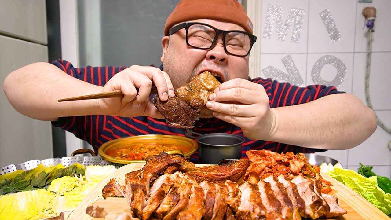 봄 가뭄에 물 없이 수육 만들기 │수육 먹방 Boiled Pork Slices Mukbang Eatingshow