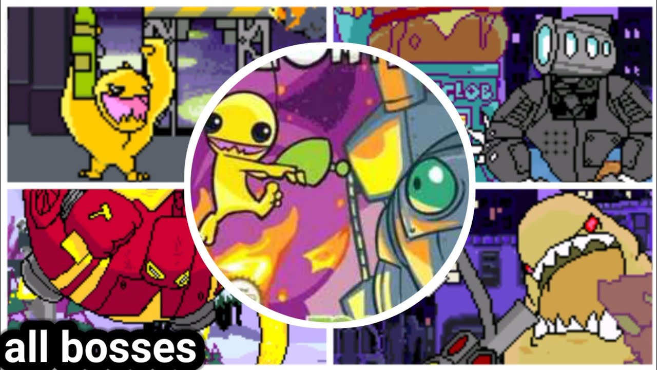 Alien Hominid - all bosses + ending