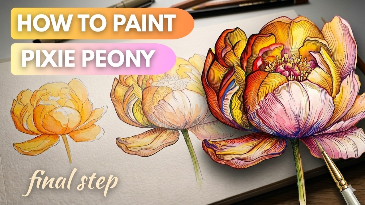 HOW TO DRAW PEONY