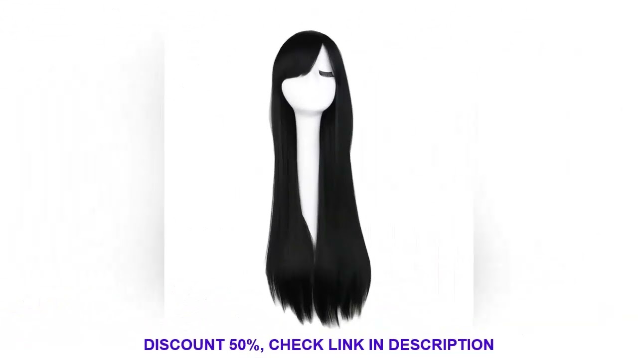 Long Straight Cosplay Wig Black Purple Pink Blue Sliver Gray Blonde White Orange Brown Synthetic Hai