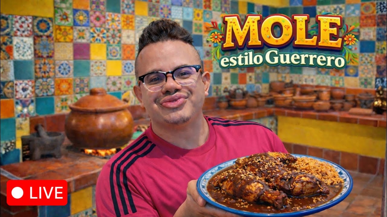 Pollo en Mole rojo estilo Guerrero!  fácil y delicioso!  #live #receta #cocina