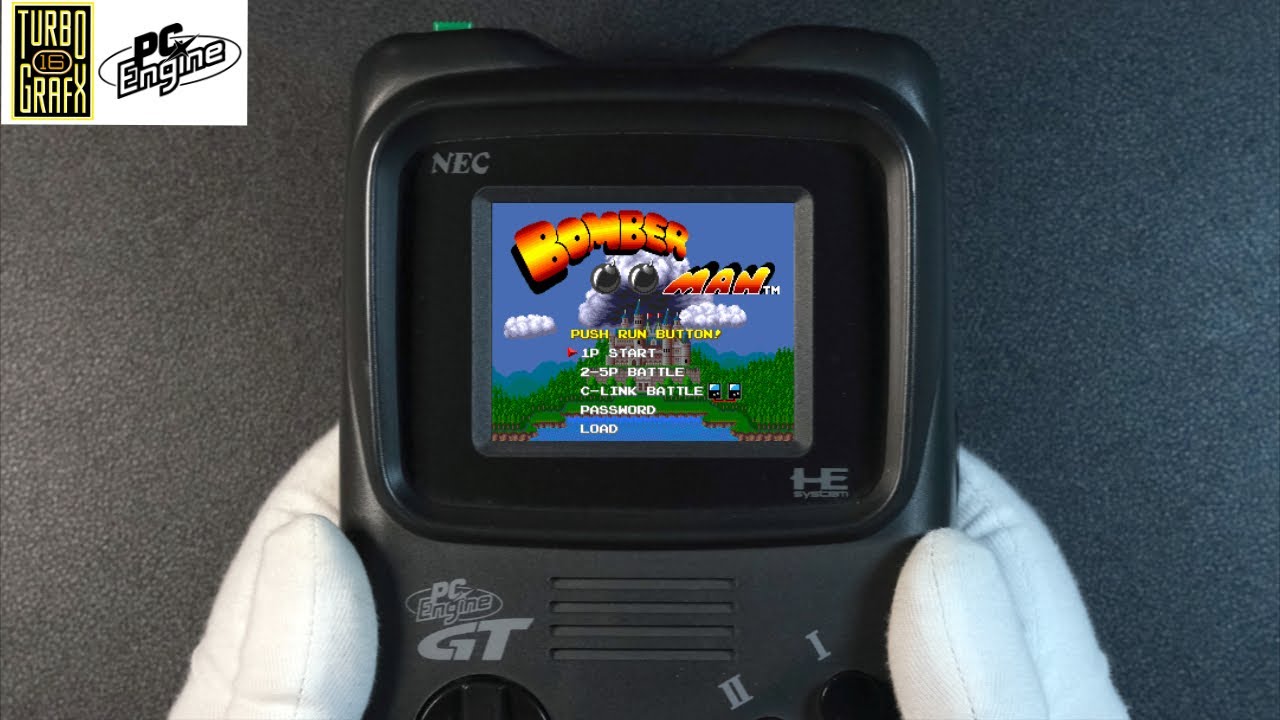 Bomberman (1990) NEC PC Engine GT (TurboExpress) Handheld Gameplay