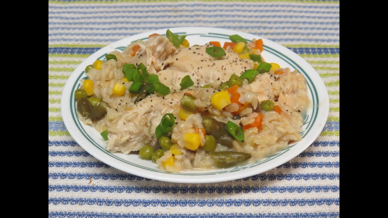 Easy Chicken and Rice Cooked in the Toaster Oven