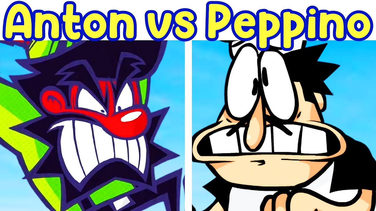 Friday Night Funkin': Anton VS Peppino [Ball Problems] FNF Mod x Pizza Tower x AntonBlast