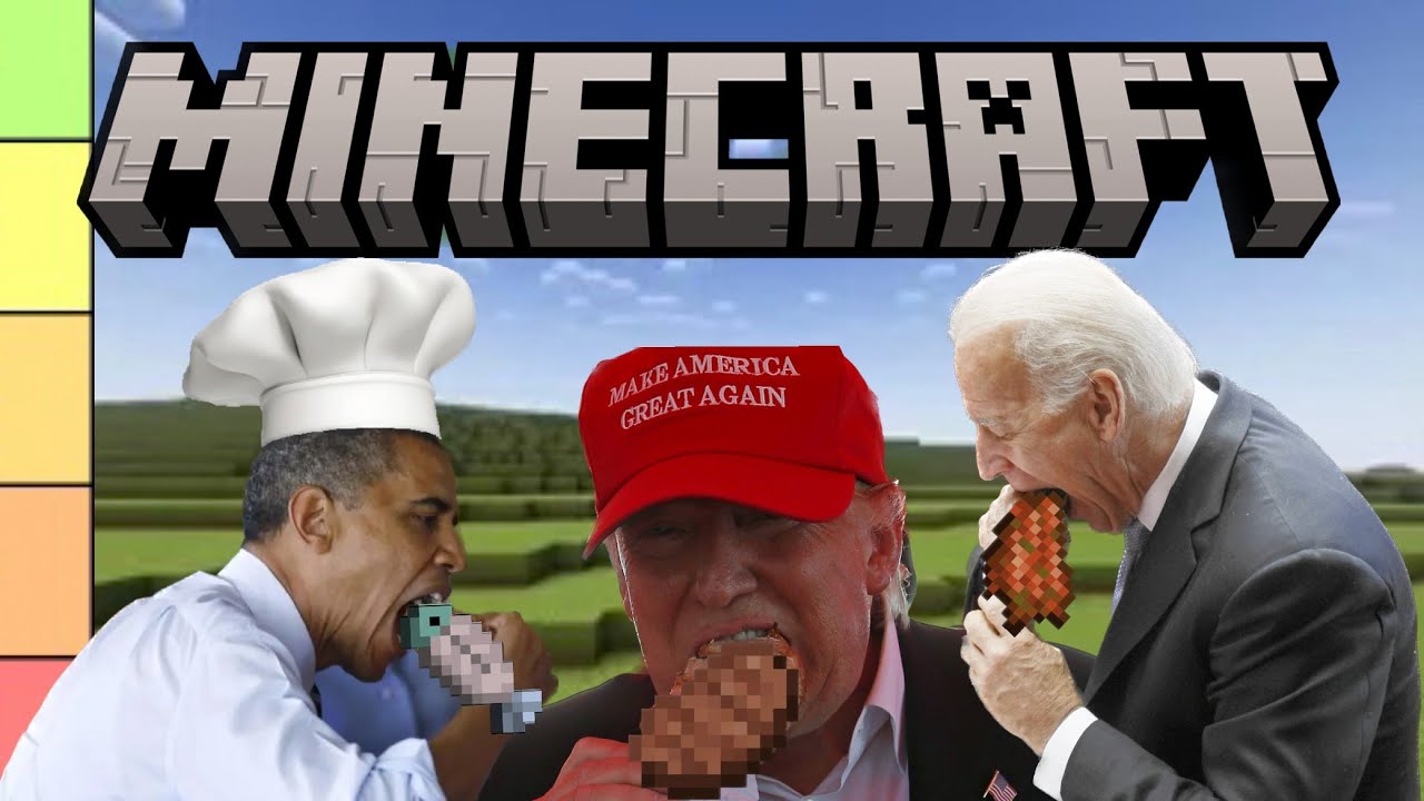 Trump, Biden, and Obama Finish Their Minecraft Food Tier List!