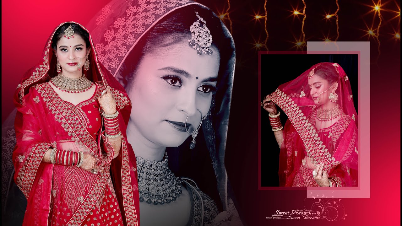 Bride Photo Album Design Photoshop Tutorial / Bride Album Design #photoshop #weddingalbumdesgin