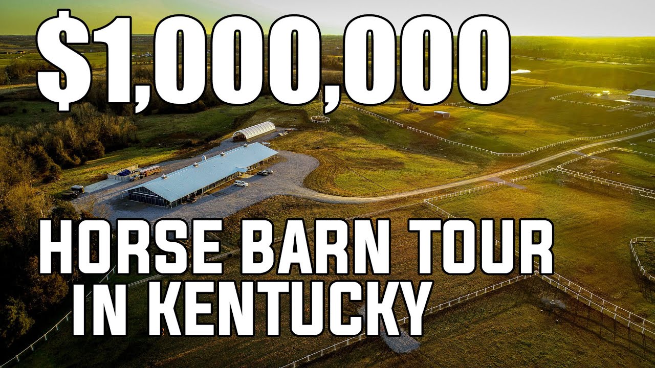 98 acres and a Million Dollar Horse Barn tour Kentucky Horse property