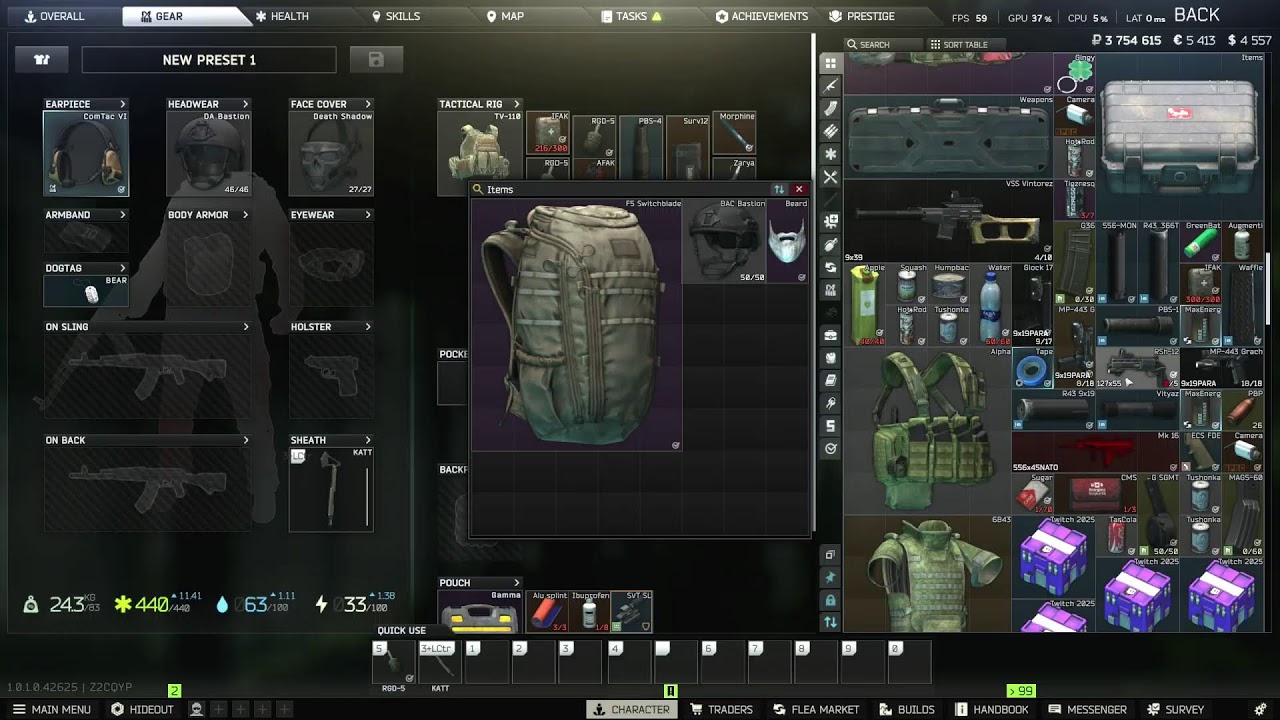 SCAV Rep Goal to 12. current Rep 10.06( PMC quest when Scav CD is up)
