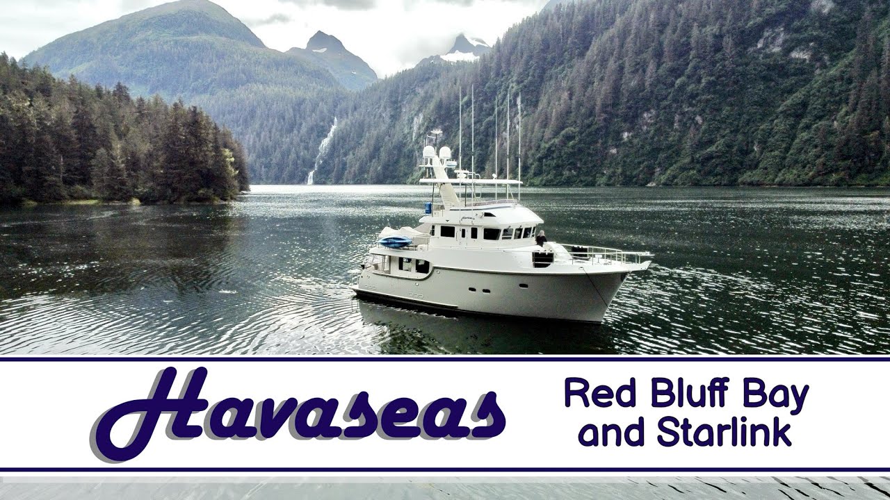 Red Bluff Bay and Starlink / MV Havaseas Nordhavn 55