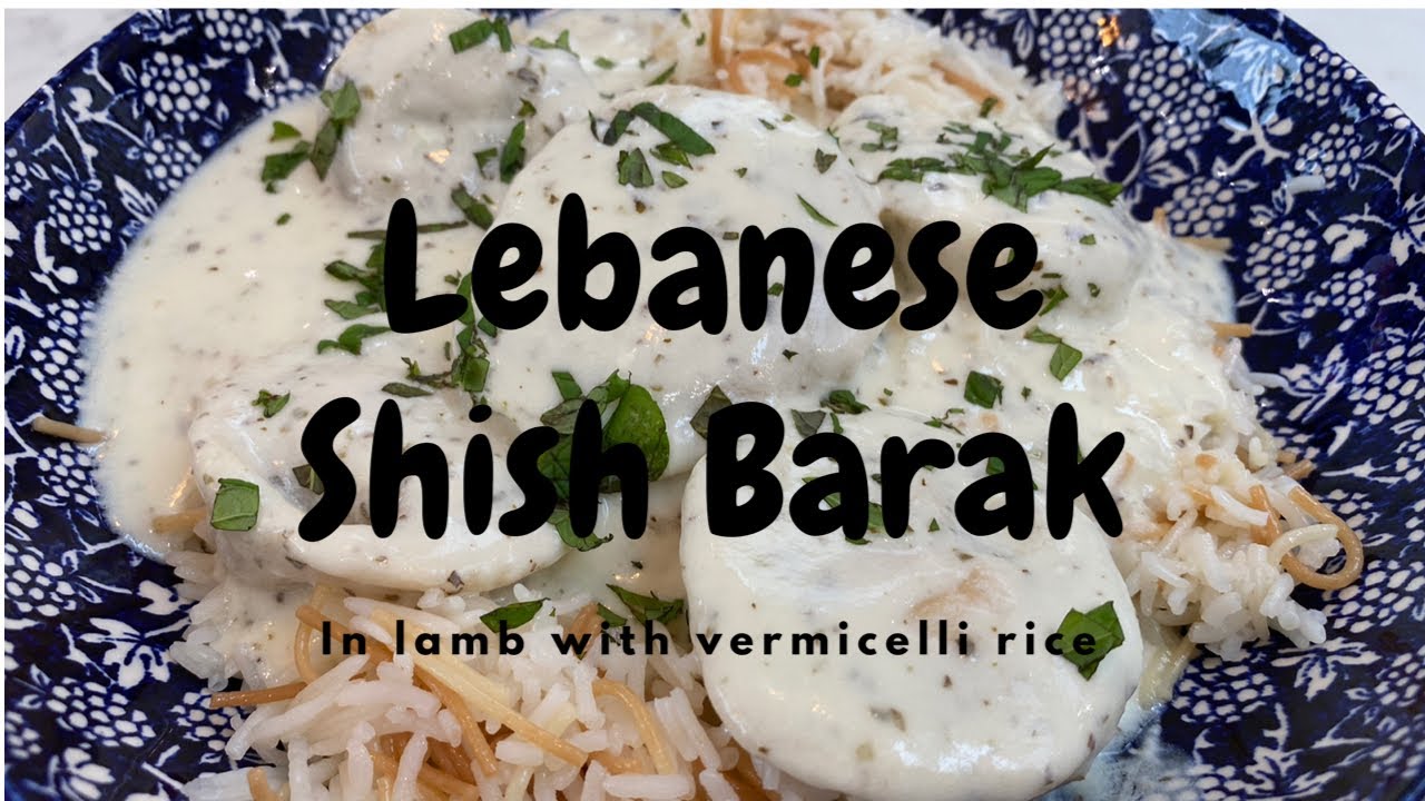 Lebanese Shish Barak in lamb with vermicelli rice