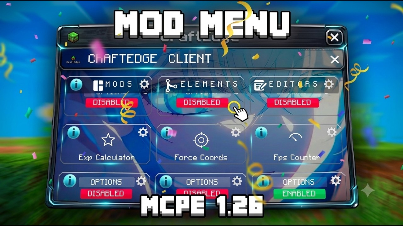The Best Mod Menu Client For MCPE 1.26+