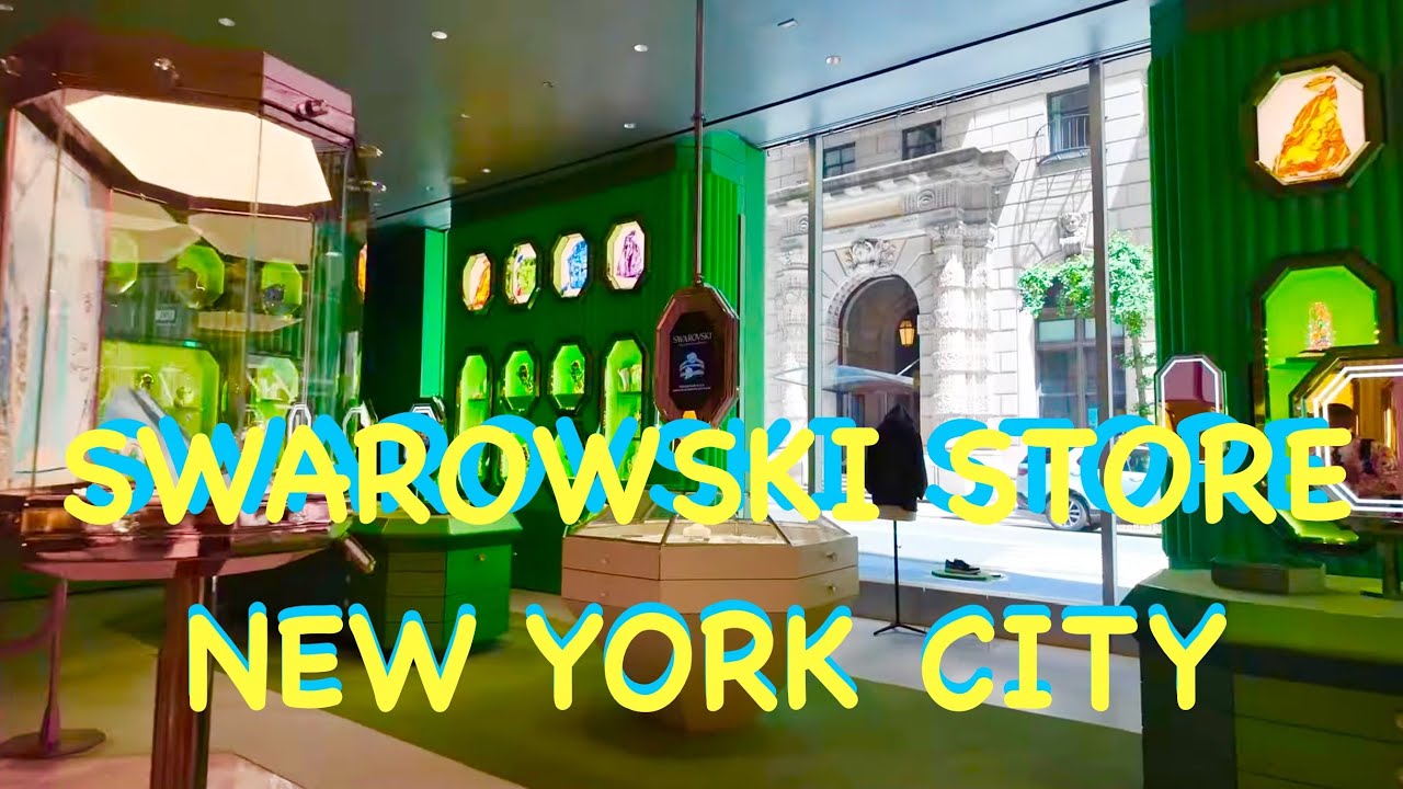 World Biggest Swarovski Store  5Th Avenue New York City    4K