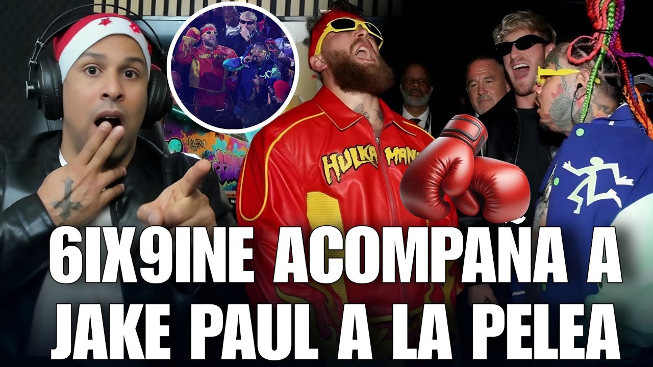 Tekashi 6ix9ine acompaña a Jake Paul a la pelea con Anthony Joshua🥊