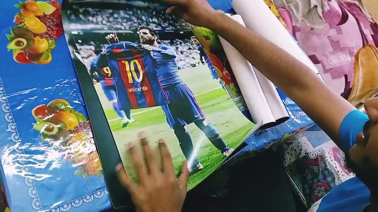 Ordering messi posters online and unboxing #football#fifa22 #worldcup #messi #messifans #messiskills